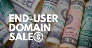 End user domain name sales up to $60k
